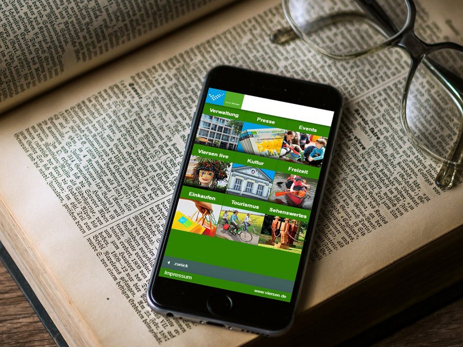 Großansicht Beispielbild-Screenshot Browser App für die Stadt Viersen