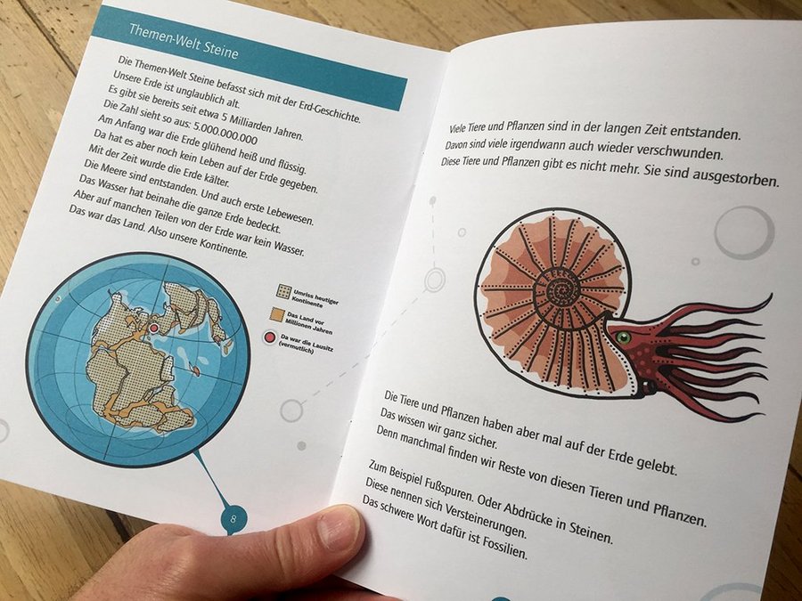 Foto Doppelseite Museumsführer Westlausitz Beispiel für leichte Sprache